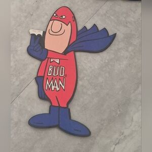 Lot of 8 NOS Vintage Budweiser Bud Man Peel & Stick Store Display Stickers